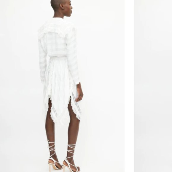 New, boho style, White Lace Stripe Dress by Philosophy - Picture 4 of 8